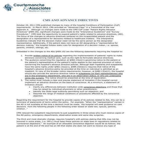 CMS Advance Directives