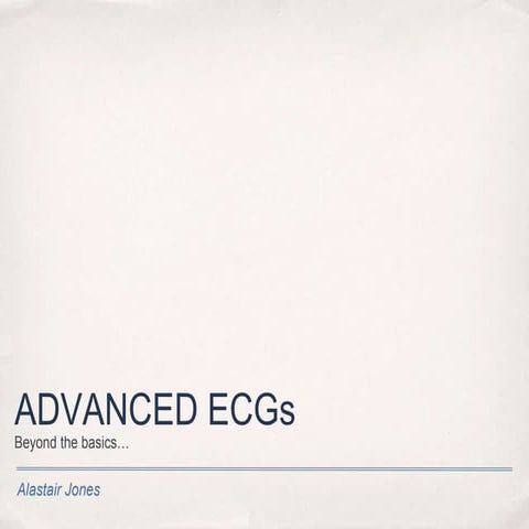 Advanced ecgs