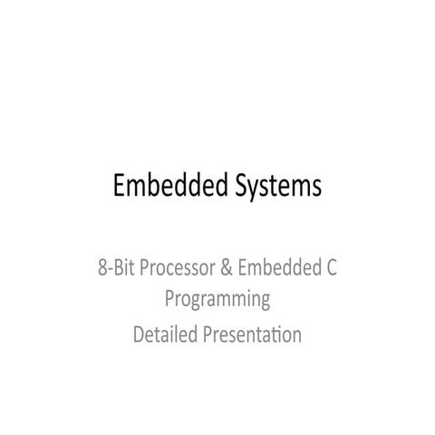 Comprehensive Guide to 8-Bit Embedded Systems and Embedded C ...