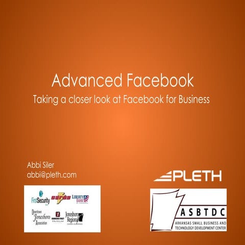 Advanced Facebook for Business