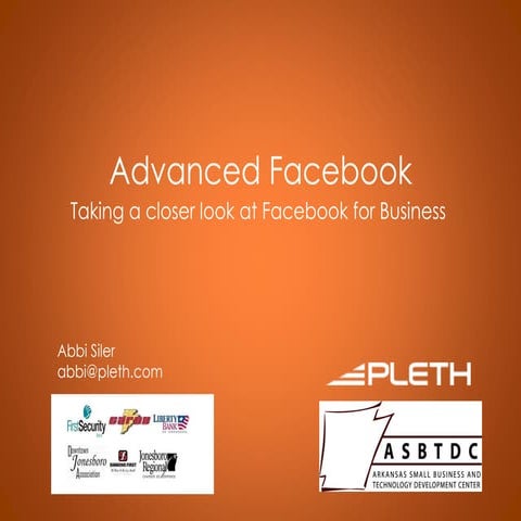 Advanced Facebook Marketing Seminar 