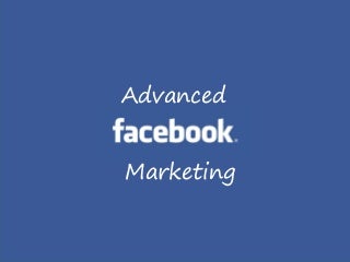 Facebook marketing voor gevorderden