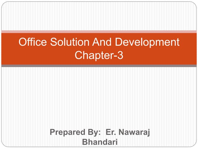 Advanced features of ms office packages 1