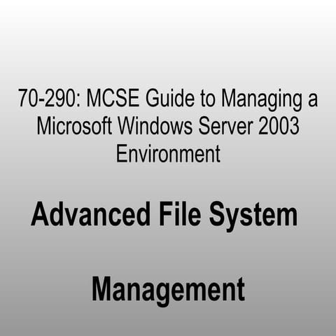Advanced file system (encrypt,compress,disk quota)