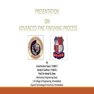 Advanced fine finishing process | PDF