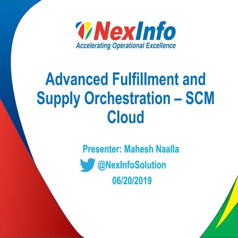 Advanced Fulfillment and Supply Orchestration – SCM Cloud