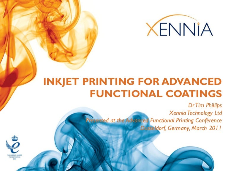 Inkjet Printing For Advanced Functional Coatings