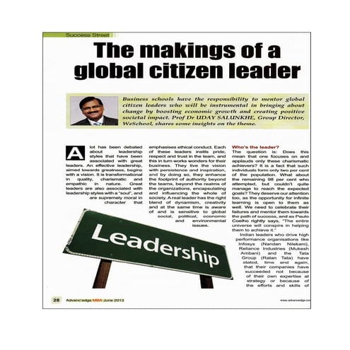 Advanc'edge june 2013 we school