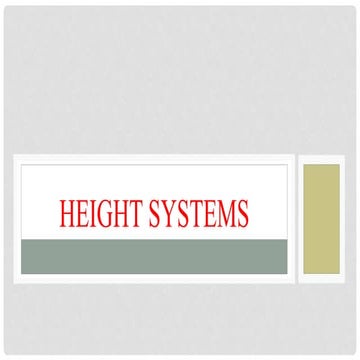 Comprehensive Overview of Earth Height Systems and Their Applications ...