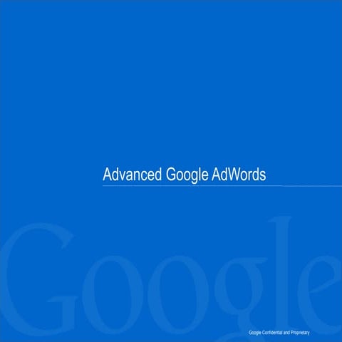 Advanced googleadwords