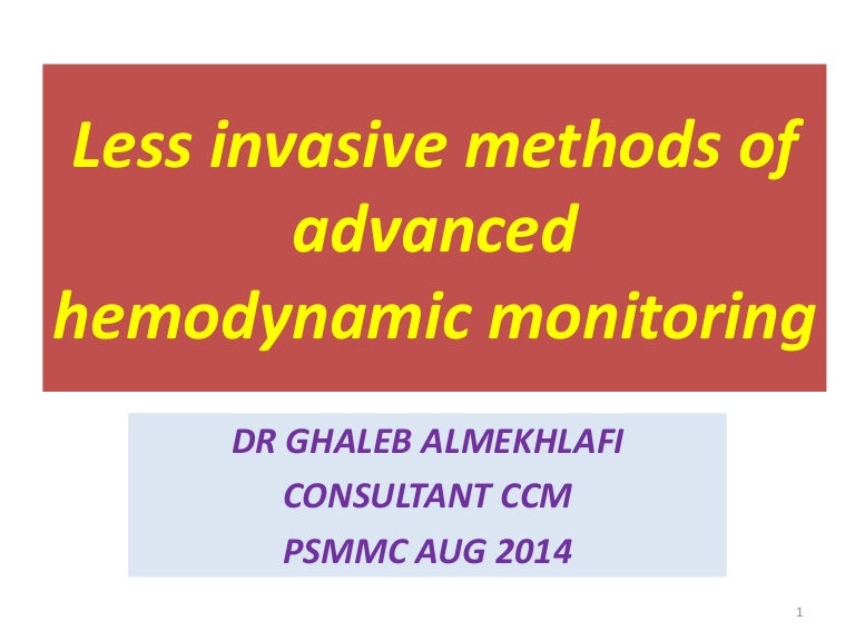 Advanced hemodynamic monitoring
