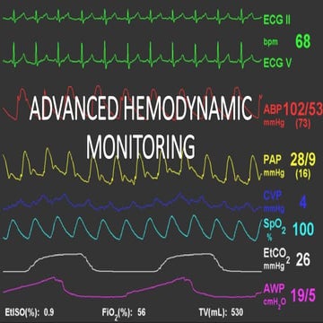 ADVANCED HEMODYNAMIC MONITORING IN CRITICAL CARE MEDICINE