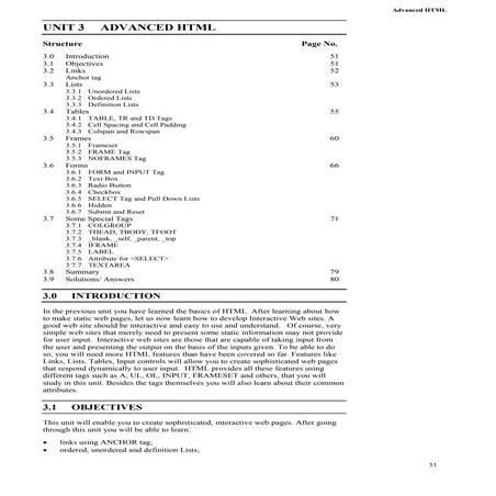 Advanced html | PDF