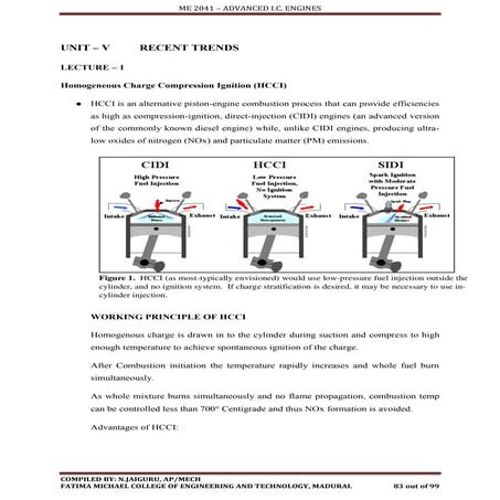 Advanced ic engines part-ii fmcet | PDF