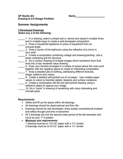 Artists project worksheets | PDF