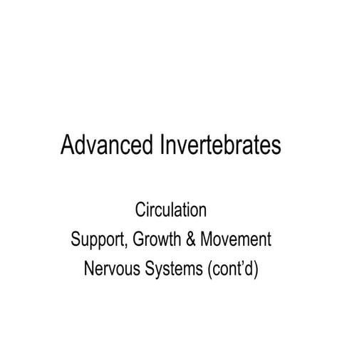 Advanced Invertebrates Csn