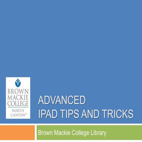 Advanced iPad Tips and Tricks