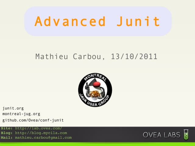 Advanced junit and mockito