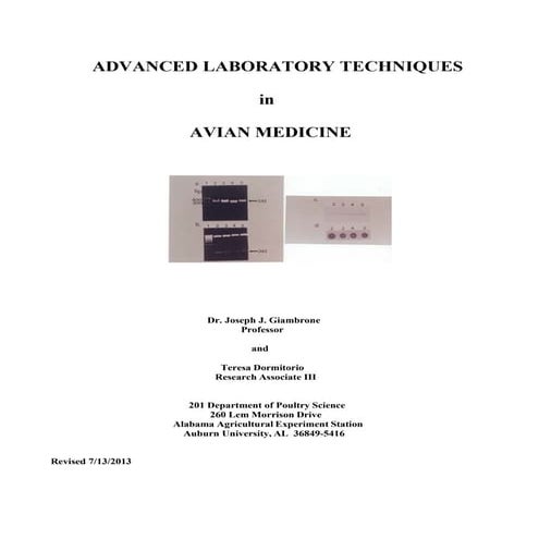 Advanced Lab Techniques in Avian Medicine