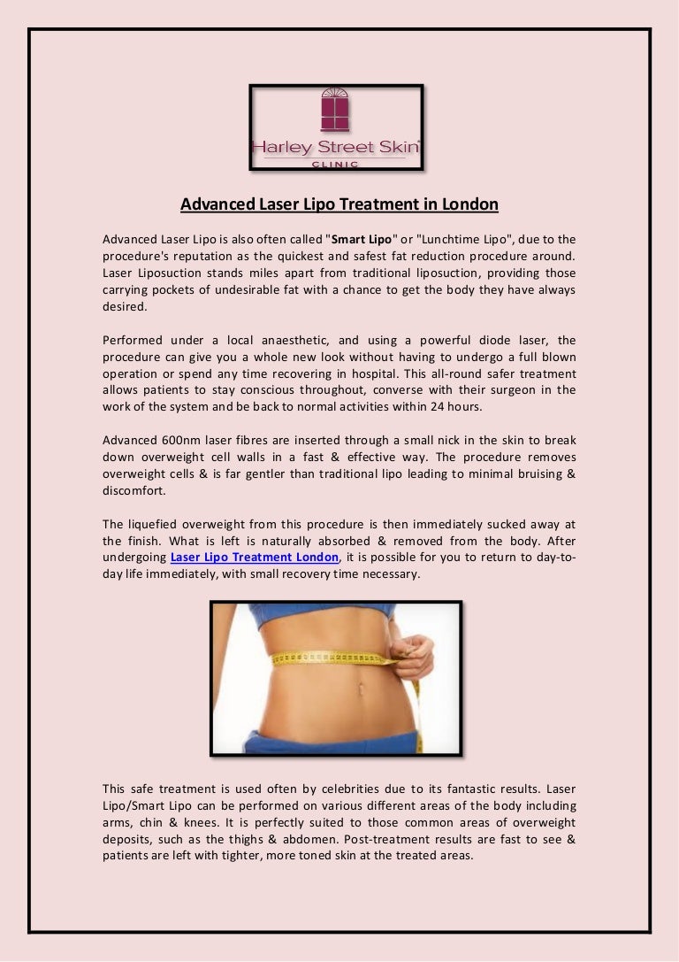 Advanced Laser Lipo Treatment in London