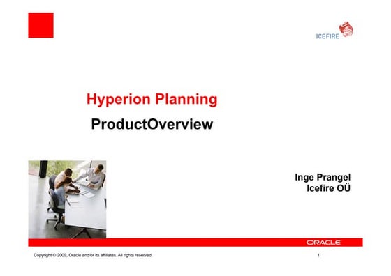 Advanced level planning and budgeting in Hyperion - Inge Prangel