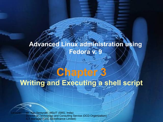 Advanced linux chapter ix-shell script | PPT