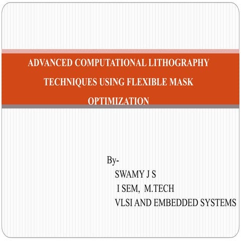 Advanced lithography techniques | PPT