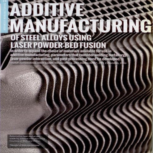 Advanced Materials and Processes Magazine - January 2015 - Additive Manufactu...
