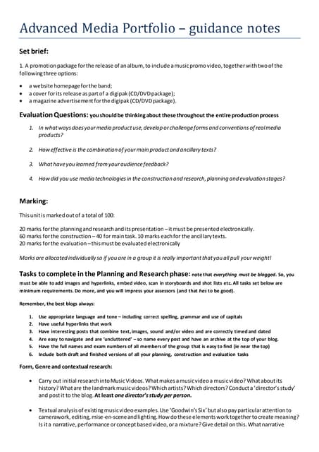A/S Media Foundation Production Assessment Criteria | DOC