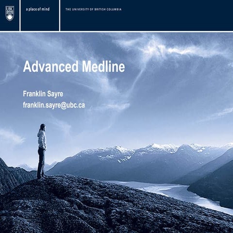 Advanced Medline for Health Researchers