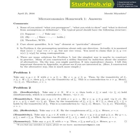 Advanced Microeconomics