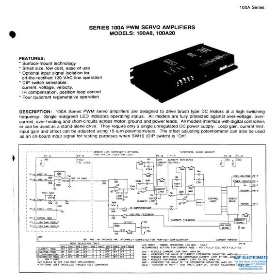 Advanced motion controls 100a20 PDF