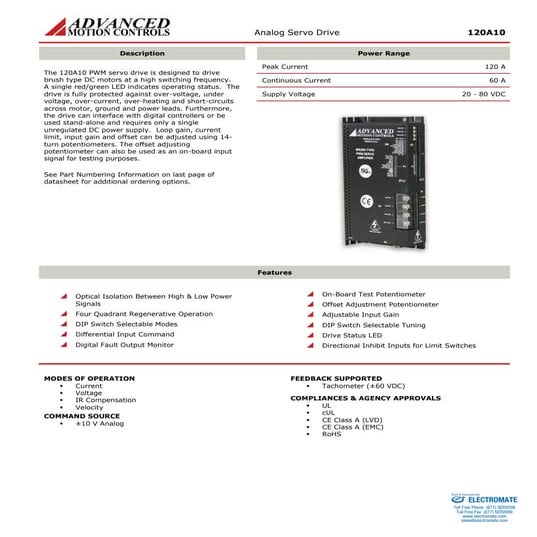 Advanced motion controls 120a10