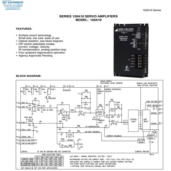 Advanced motion controls 120a10b 24