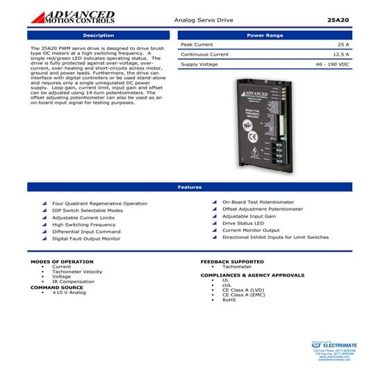 Advanced motion controls 25a20