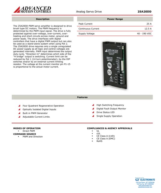 Advanced motion controls 25a20dd