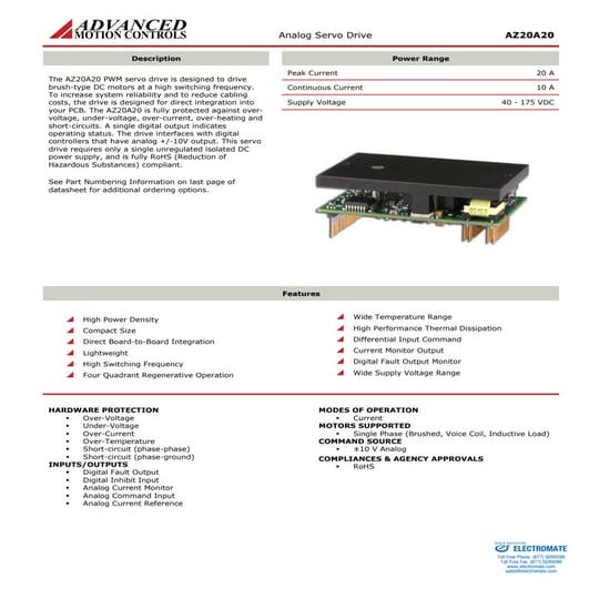 Advanced motion controls az20a20
