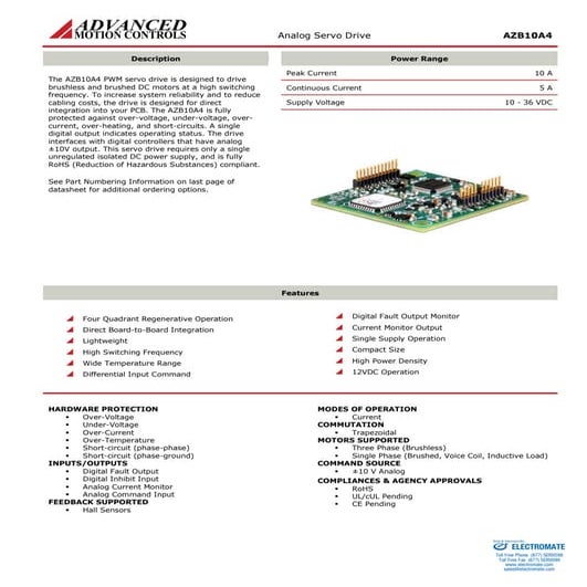 Advanced motion controls azb10a4