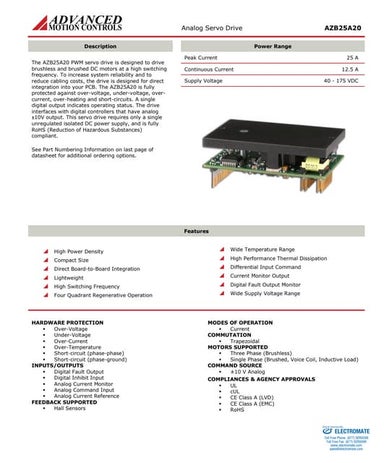 Advanced motion controls azb25a20