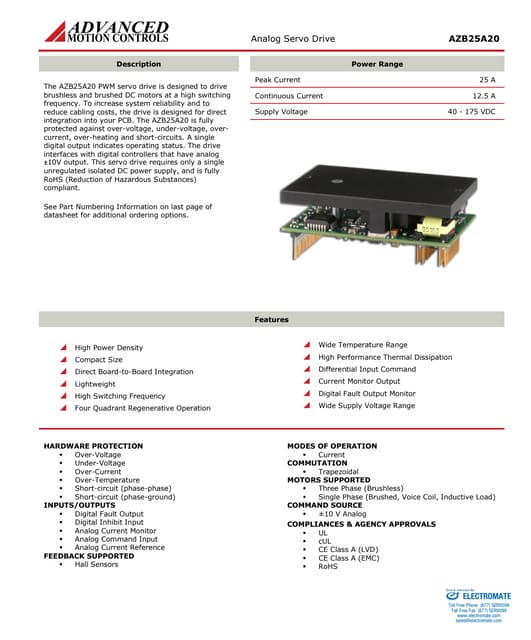Advanced motion controls azb25a20