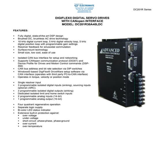Advanced motion controls dc201r30a40ldc