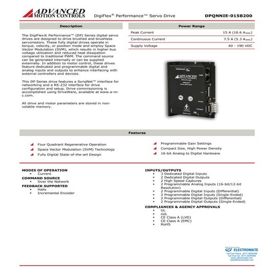 Advanced motion controls dpqnnie 015b200