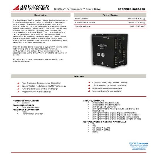 Advanced motion controls dpqnnie 060a400