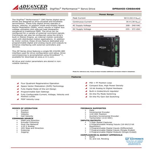 Advanced motion controls dprahie c060a400