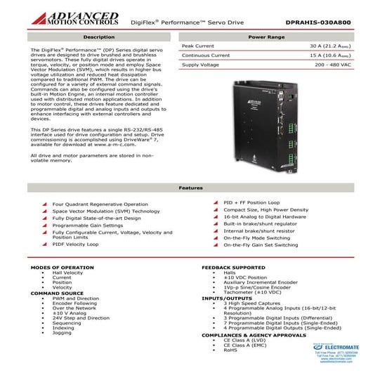 Advanced motion controls dprahis 030a800