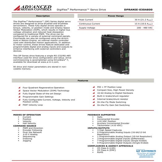 Advanced motion controls dpranie 030a800