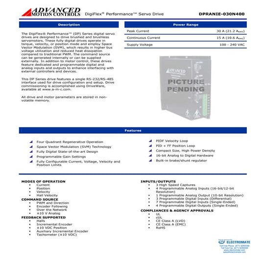 Advanced motion controls dpranie 030n400