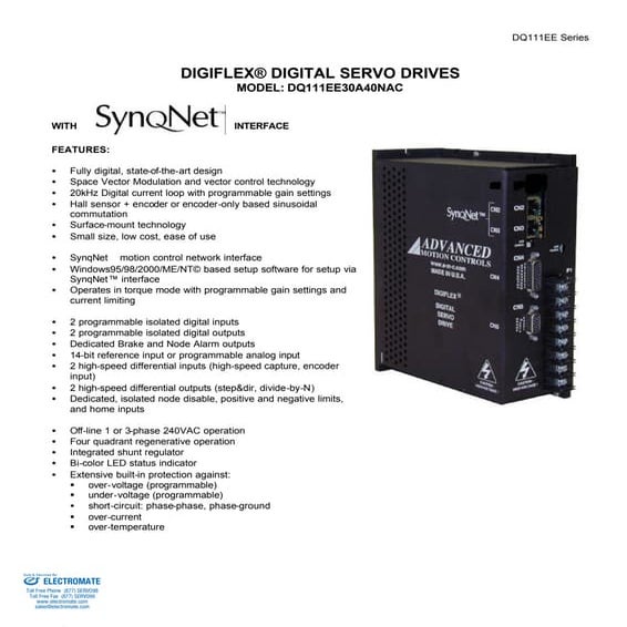 Advanced motion controls dq111ee30a40nac