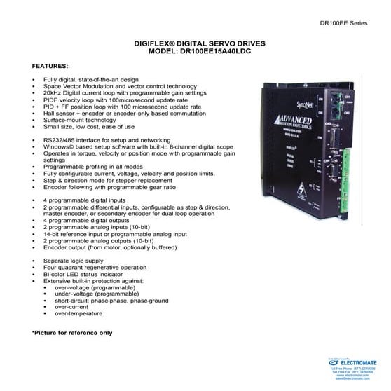 Advanced motion controls dr100ee15a40ldc