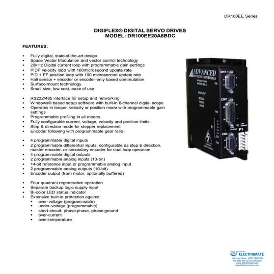 Advanced motion controls dr100ee20a8bdc